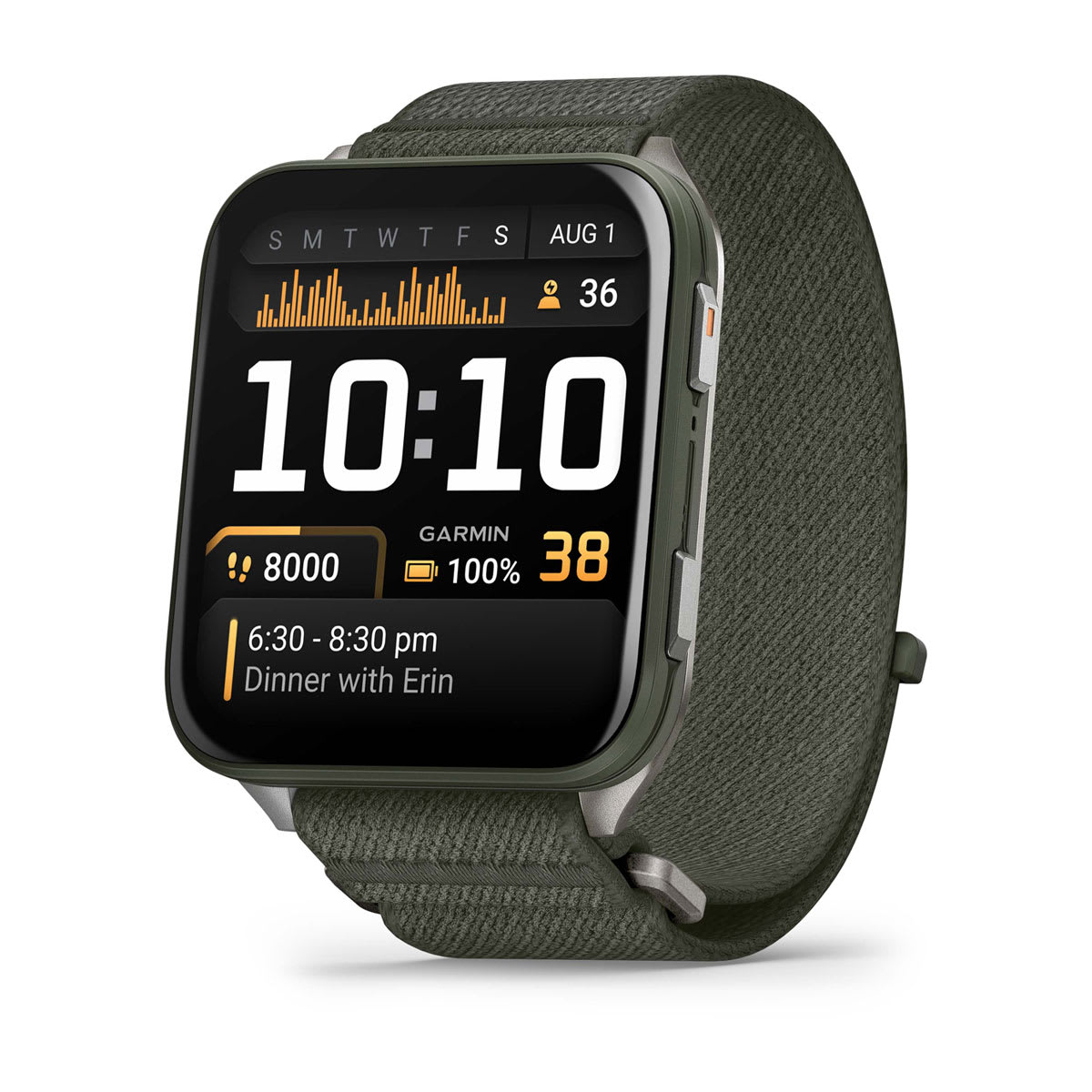 Venu® X1 Moss with Titanium Caseback and Moss ComfortFit Nylon Band