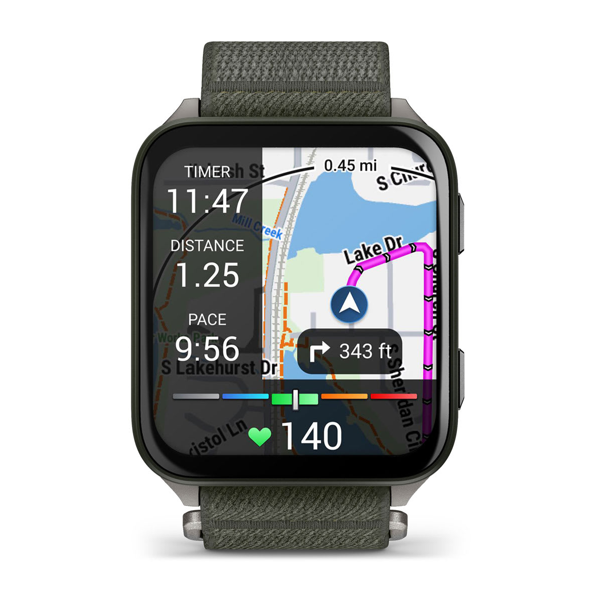 Venu® X1 Moss with Titanium Caseback and Moss ComfortFit Nylon Band