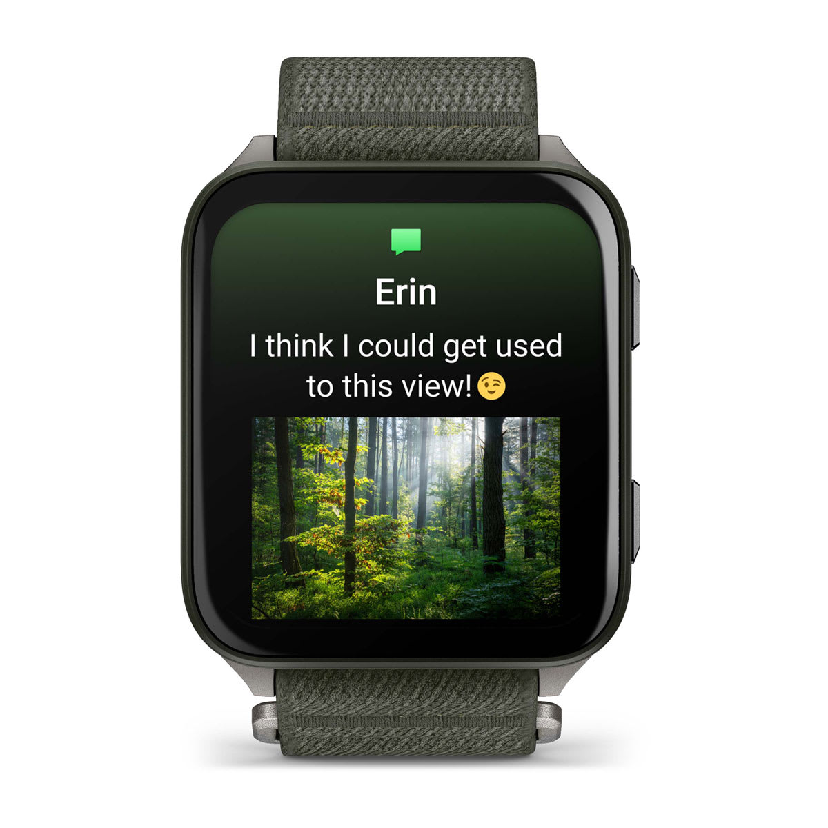 Venu® X1 Moss with Titanium Caseback and Moss ComfortFit Nylon Band