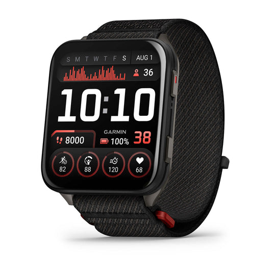 Venu® X1 Black with Slate Titanium Caseback and Black ComfortFit Nylon Band