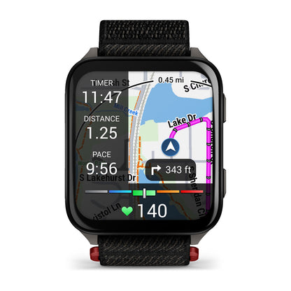 Venu® X1 Black with Slate Titanium Caseback and Black ComfortFit Nylon Band