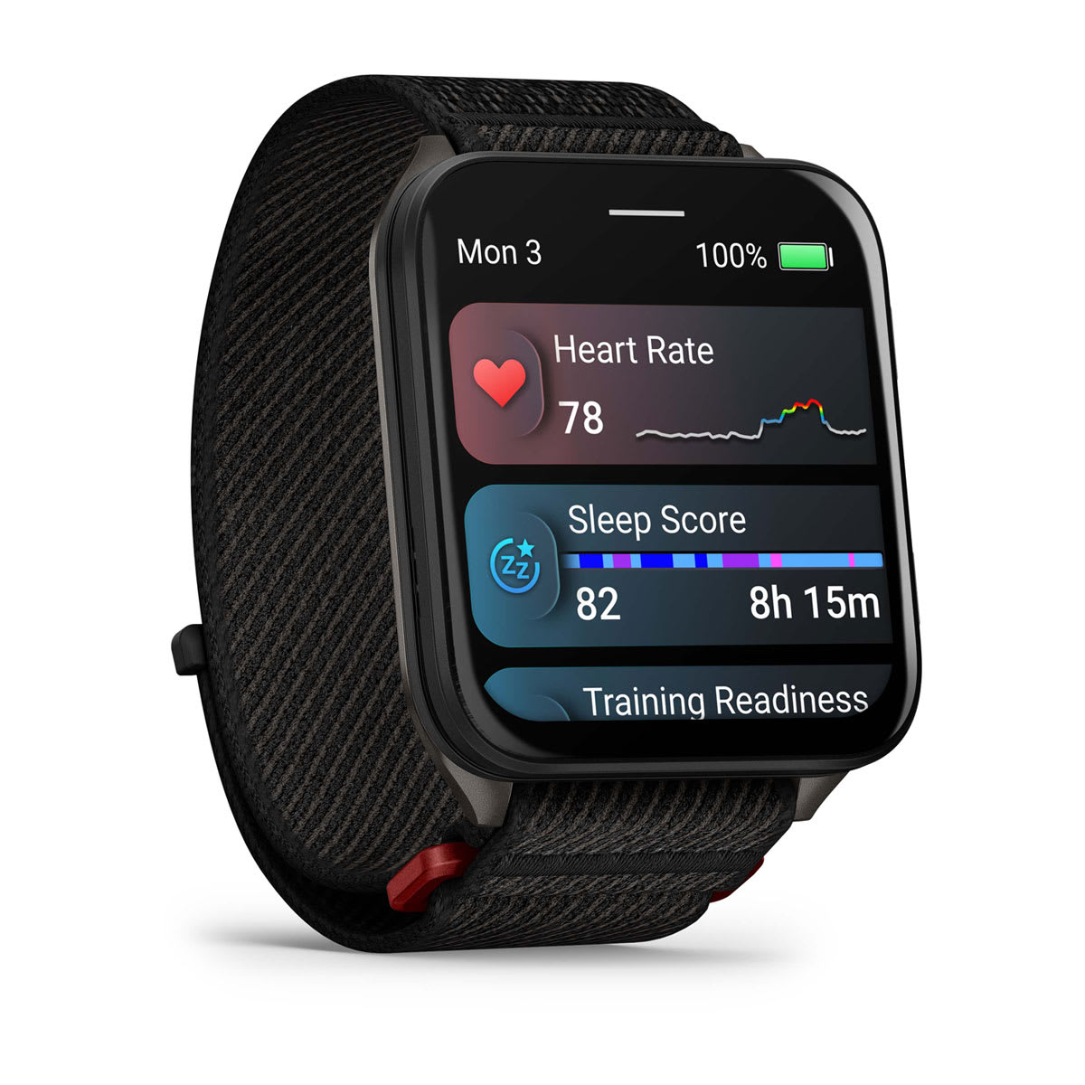 Venu® X1 Black with Slate Titanium Caseback and Black ComfortFit Nylon Band
