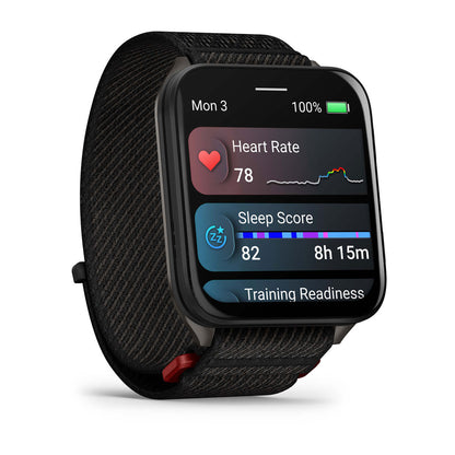 Venu® X1 Black with Slate Titanium Caseback and Black ComfortFit Nylon Band