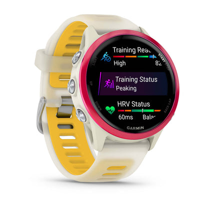 Forerunner® 570 - 42mm Raspberry Aluminum with Translucent Bone/Mango Band