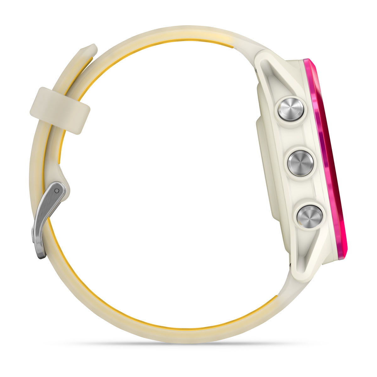 Forerunner® 570 - 42mm Raspberry Aluminum with Translucent Bone/Mango Band