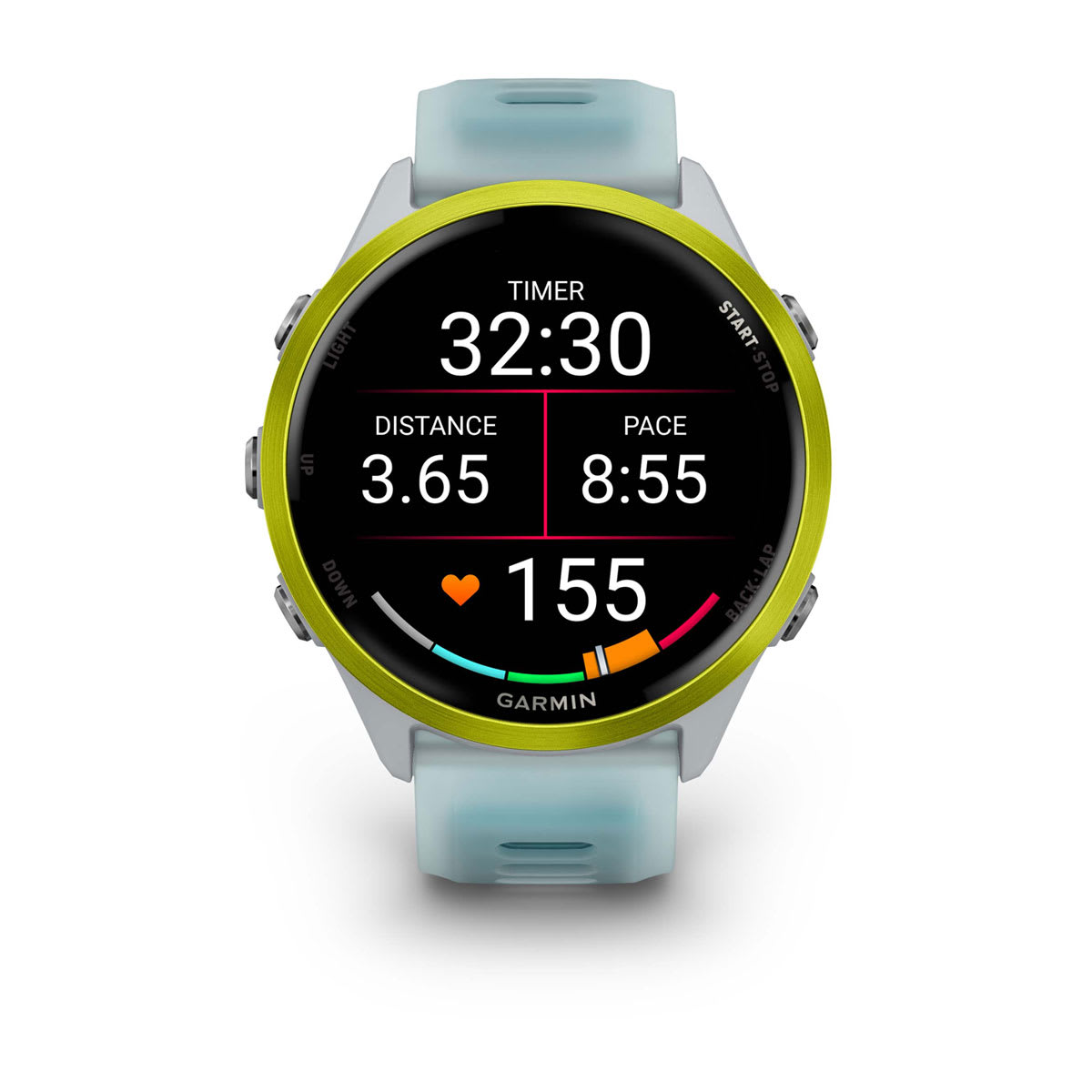 Forerunner® 570 - 47mm Amp Yellow Aluminum with Translucent Whitestone/Turquoise Band