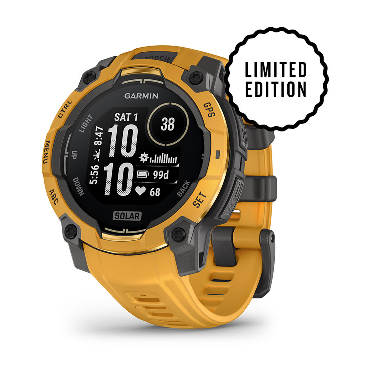 Instinct® 3 – 45 mm, Solar Sunburst with Sunburst/Gray Band