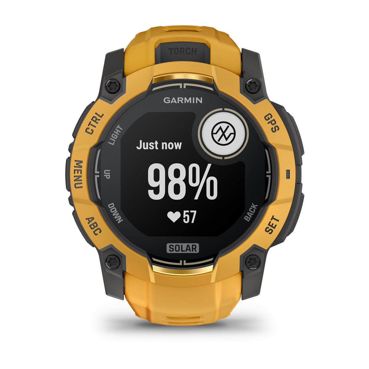 Instinct® 3 – 50 mm, Solar Sunburst with Sunburst/Gray Band