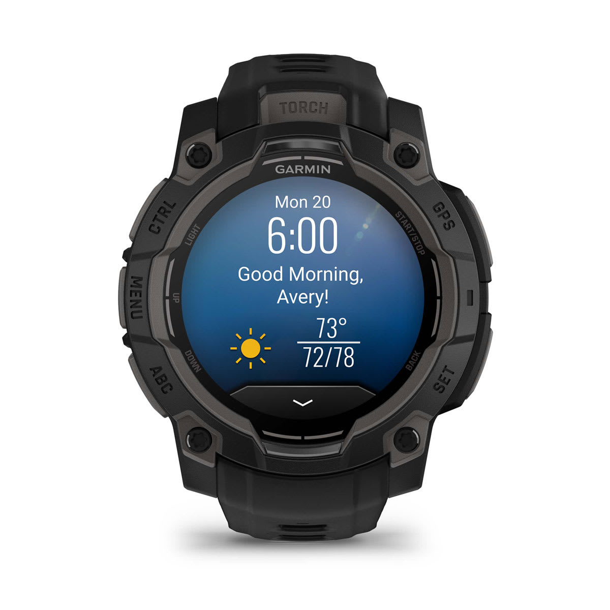 Instinct® 3 – 45 mm, AMOLED Black with Black Band