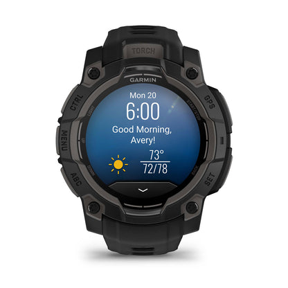 Instinct® 3 – 45 mm, AMOLED Black with Black Band