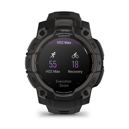 Instinct® 3 – 45 mm, AMOLED Black with Black Band