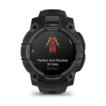 Instinct® 3 – 45 mm, AMOLED Black with Black Band