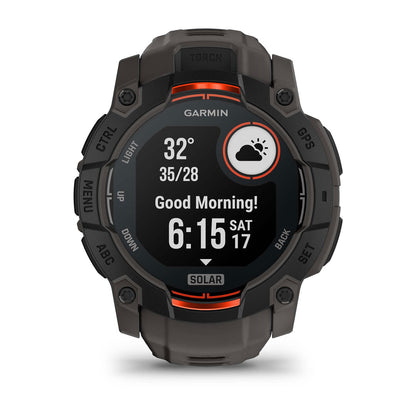 Instinct® 3 – 50 mm, Solar Black with Charcoal Band