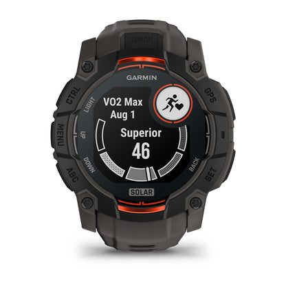 Instinct® 3 – 50 mm, Solar Black with Charcoal Band