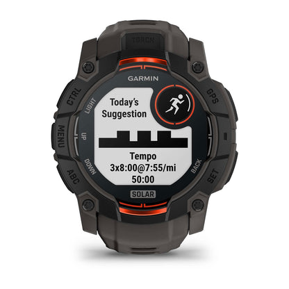 Instinct® 3 – 50 mm, Solar Black with Charcoal Band