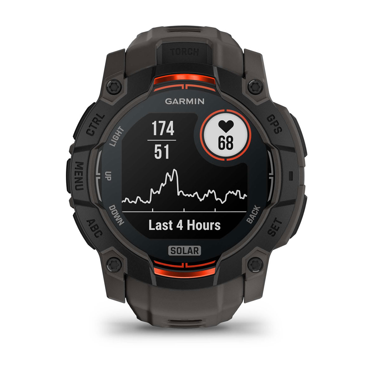 Instinct® 3 – 50 mm, Solar Black with Charcoal Band