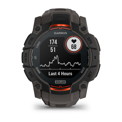 Instinct® 3 – 50 mm, Solar Black with Charcoal Band