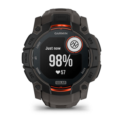 Instinct® 3 – 50 mm, Solar Black with Charcoal Band
