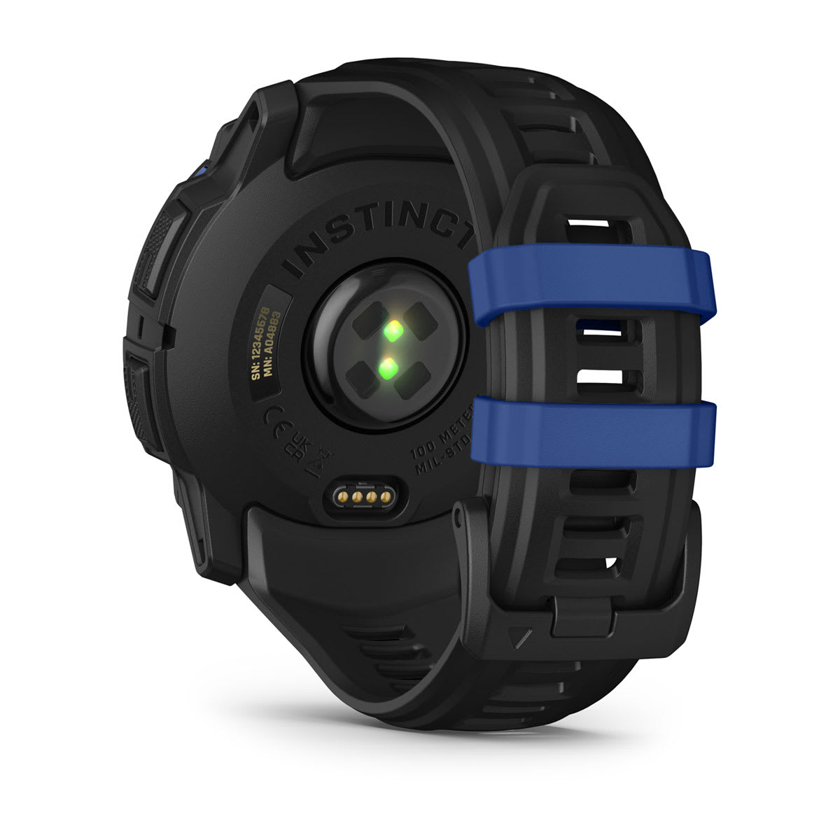 Instinct® 3 – 50 mm, AMOLED Black with Black/Bolt Blue Band