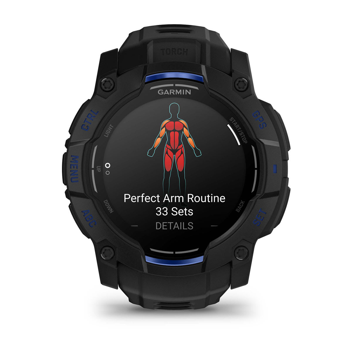 Instinct® 3 – 50 mm, AMOLED Black with Black/Bolt Blue Band