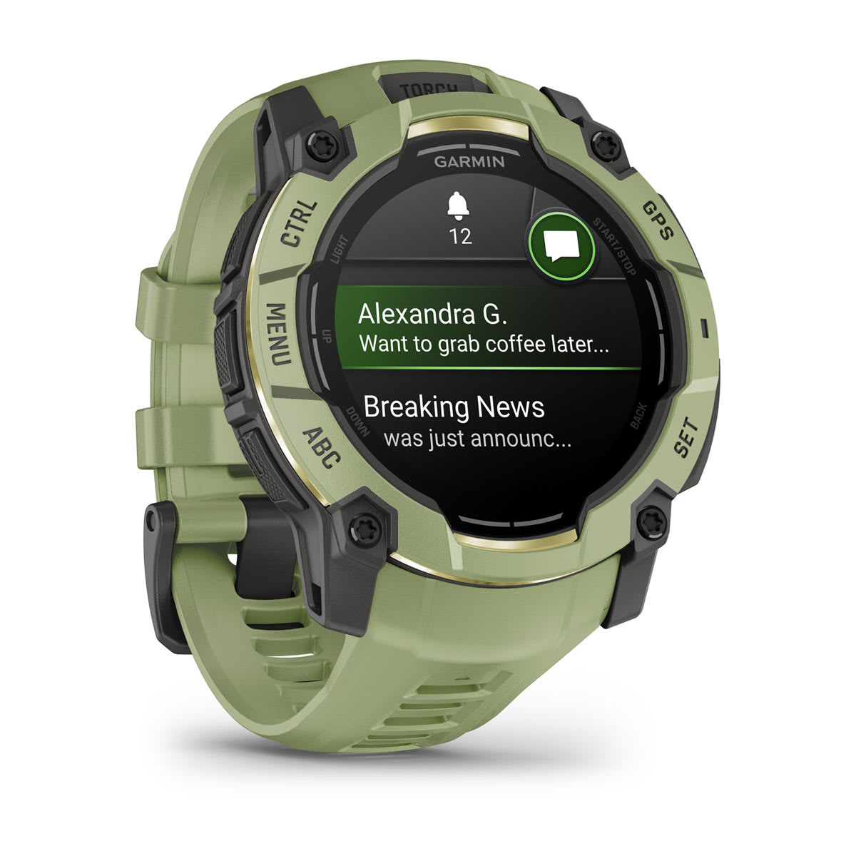 Instinct® 3 – 50 mm, AMOLED Fern Green with Fern Green Band