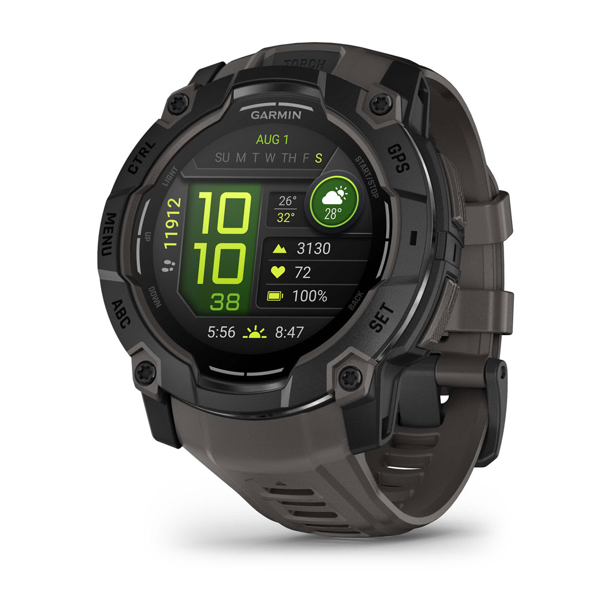 Instinct® 3 – 50 mm, AMOLED Black with Charcoal Band