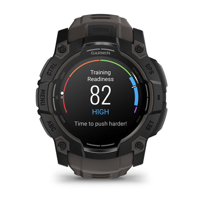 Instinct® 3 – 50 mm, AMOLED Black with Charcoal Band