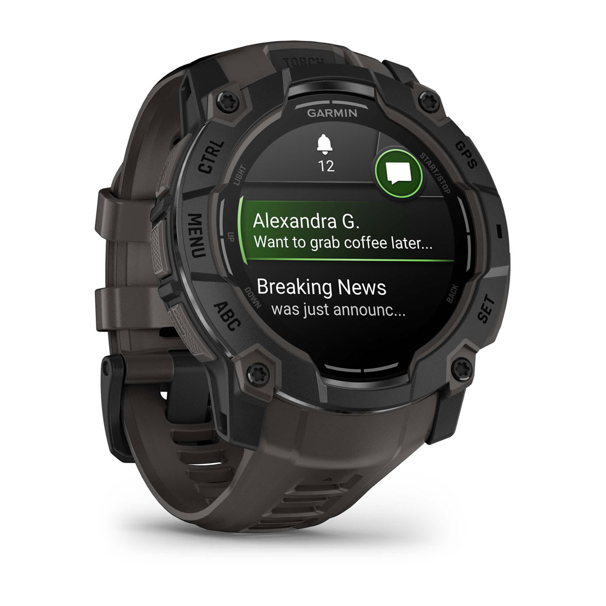Instinct® 3 – 50 mm, AMOLED Black with Charcoal Band