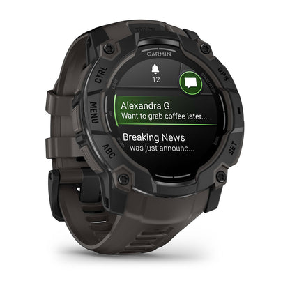 Instinct® 3 – 50 mm, AMOLED Black with Charcoal Band
