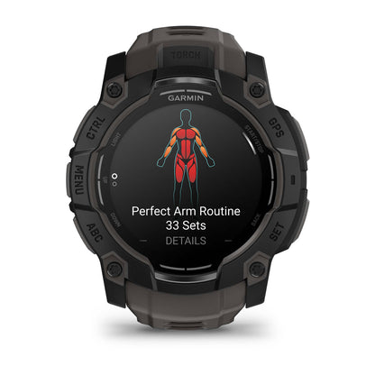 Instinct® 3 – 50 mm, AMOLED Black with Charcoal Band
