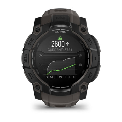 Instinct® 3 – 50 mm, AMOLED Black with Charcoal Band