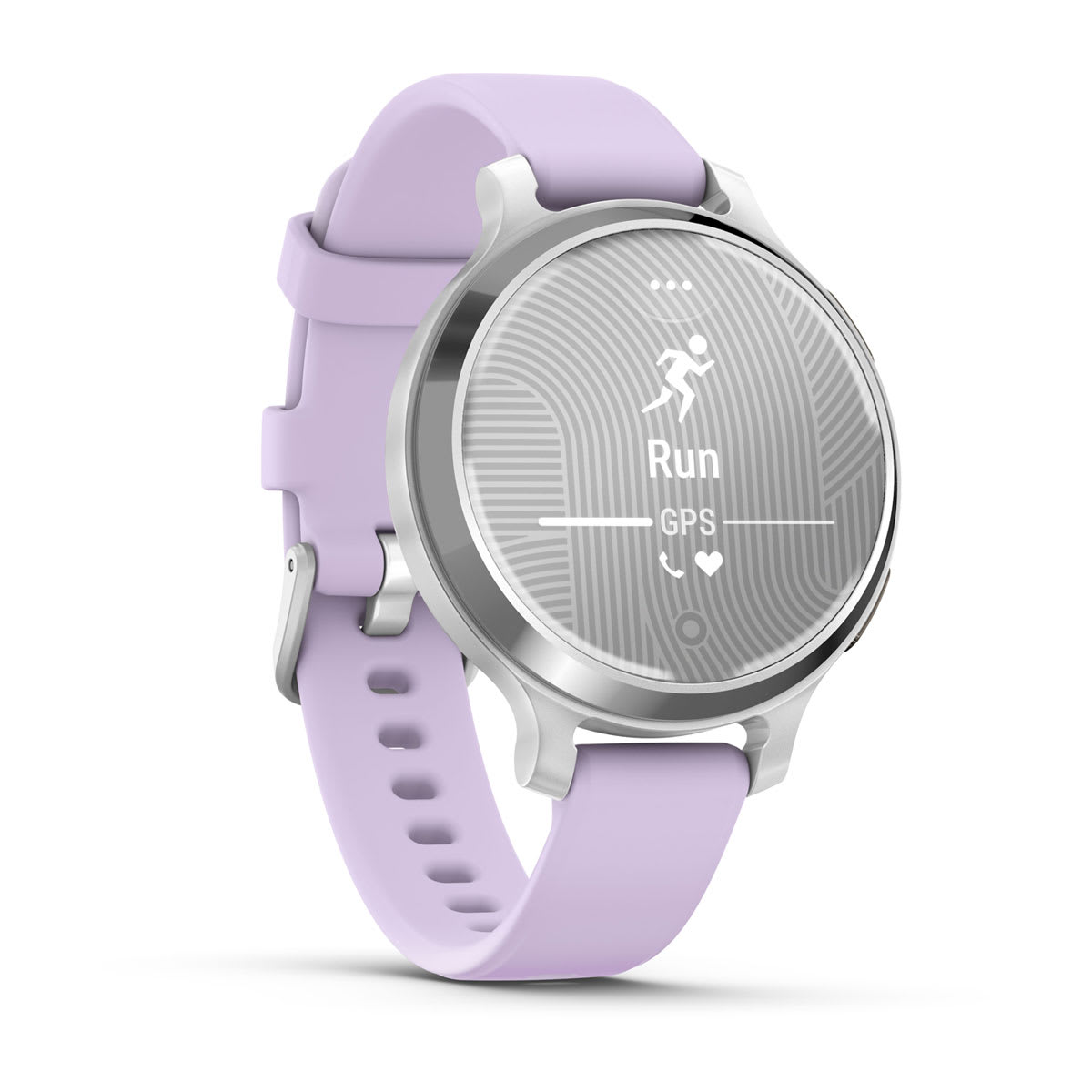 Lily® 2 Active Silver with Purple Jasmine Silicone Band