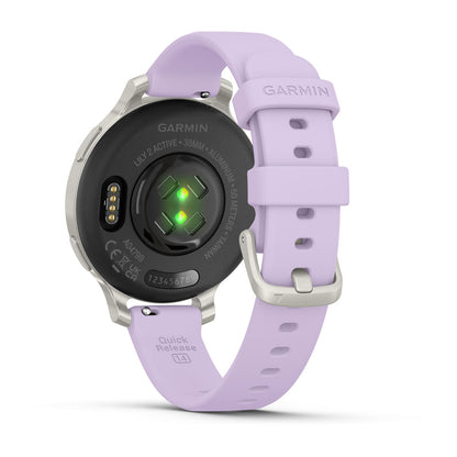 Lily® 2 Active Silver with Purple Jasmine Silicone Band