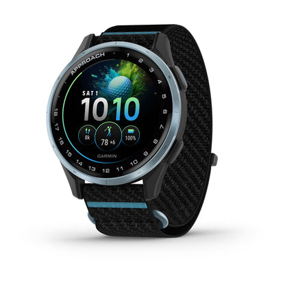 Approach® J1 Cloud Blue Aluminum Bezel with Black/Azure ComfortFit Fabric Band