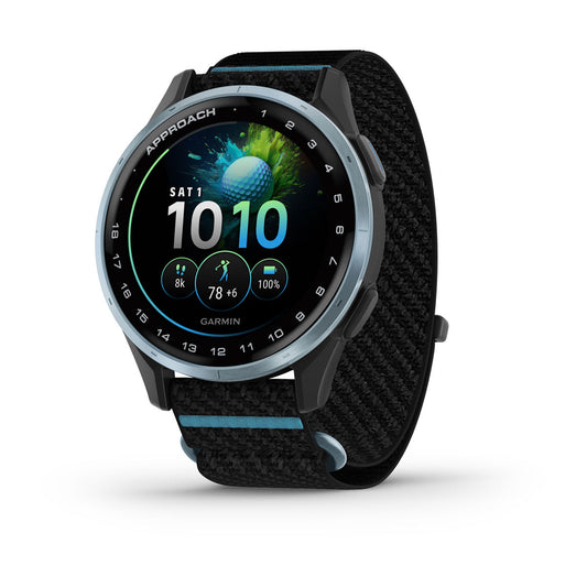 Approach® J1 Cloud Blue Aluminum Bezel with Black/Azure ComfortFit Fabric Band