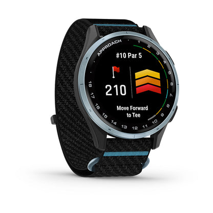 Approach® J1 Cloud Blue Aluminum Bezel with Black/Azure ComfortFit Fabric Band