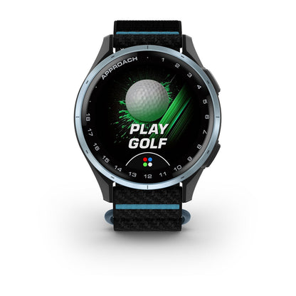 Approach® J1 Cloud Blue Aluminum Bezel with Black/Azure ComfortFit Fabric Band