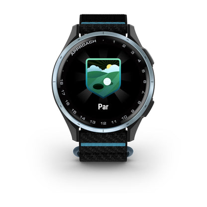 Approach® J1 Cloud Blue Aluminum Bezel with Black/Azure ComfortFit Fabric Band