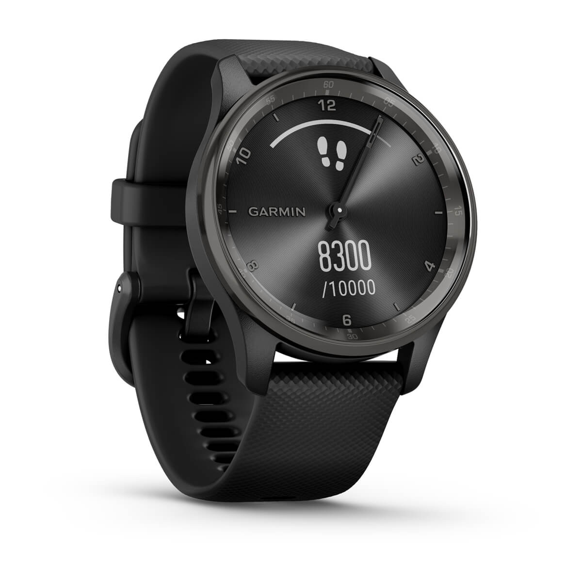 vívomove® Trend Slate Stainless Steel Bezel with Black Case and Silicone Band
