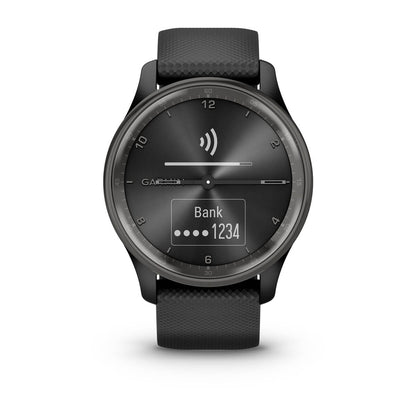 vívomove® Trend Slate Stainless Steel Bezel with Black Case and Silicone Band