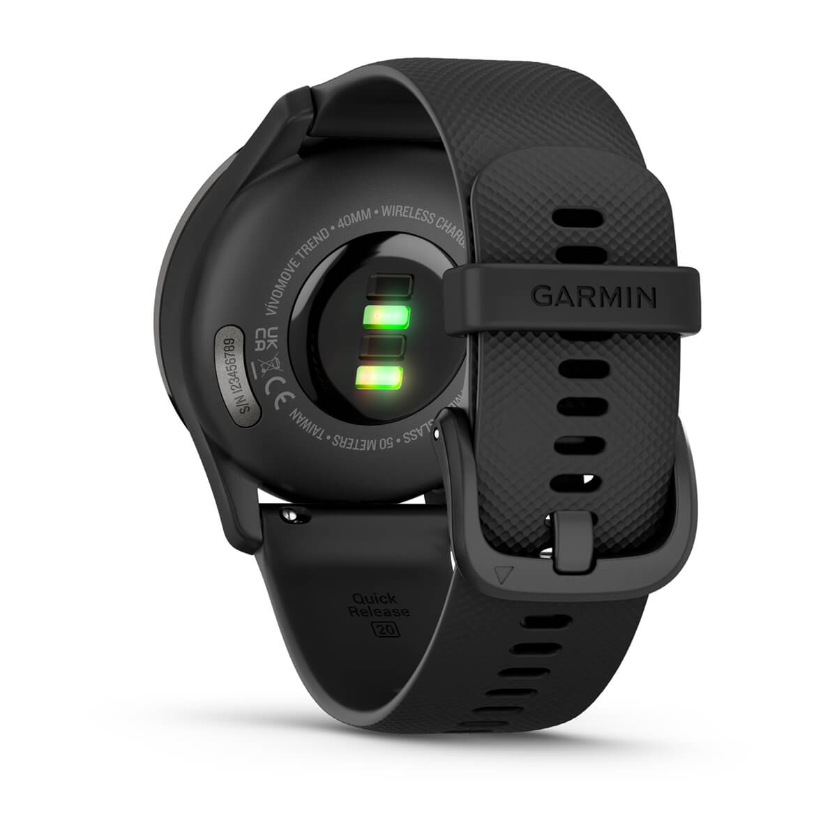 vívomove® Trend Slate Stainless Steel Bezel with Black Case and Silicone Band
