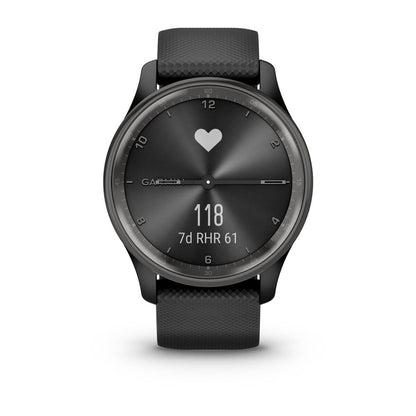 vívomove® Trend Slate Stainless Steel Bezel with Black Case and Silicone Band