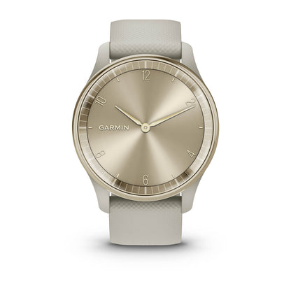 vívomove® Trend Cream Gold Stainless Steel Bezel with French Gray Case and Silicone Band