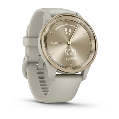 vívomove® Trend Cream Gold Stainless Steel Bezel with French Gray Case and Silicone Band