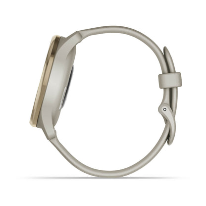 vívomove® Trend Cream Gold Stainless Steel Bezel with French Gray Case and Silicone Band
