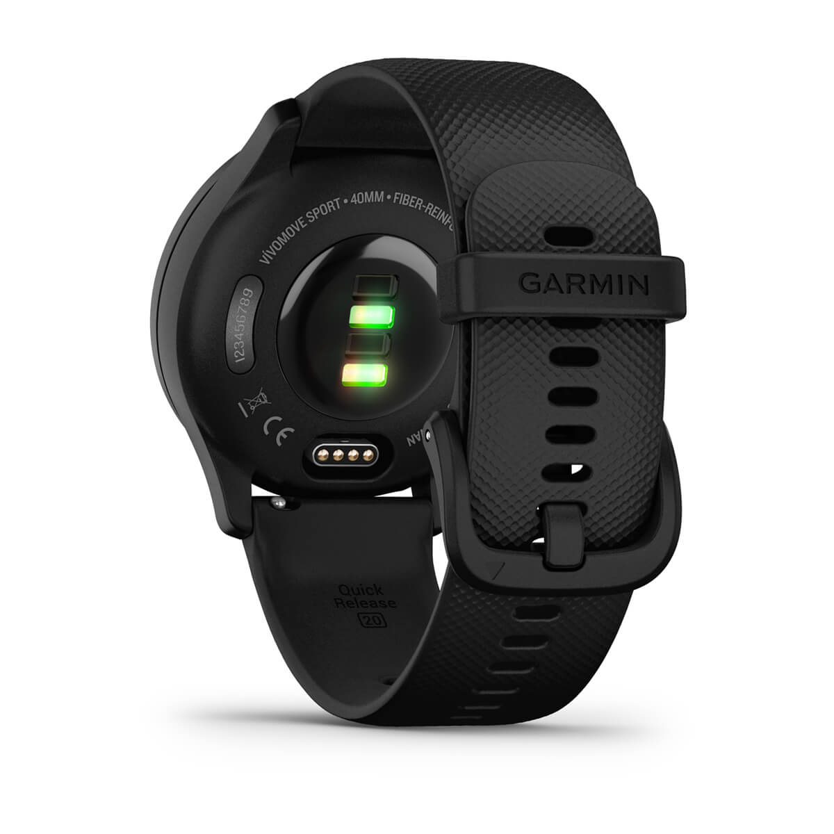 vívomove® Sport Black Case and Silicone Band with Slate Accents