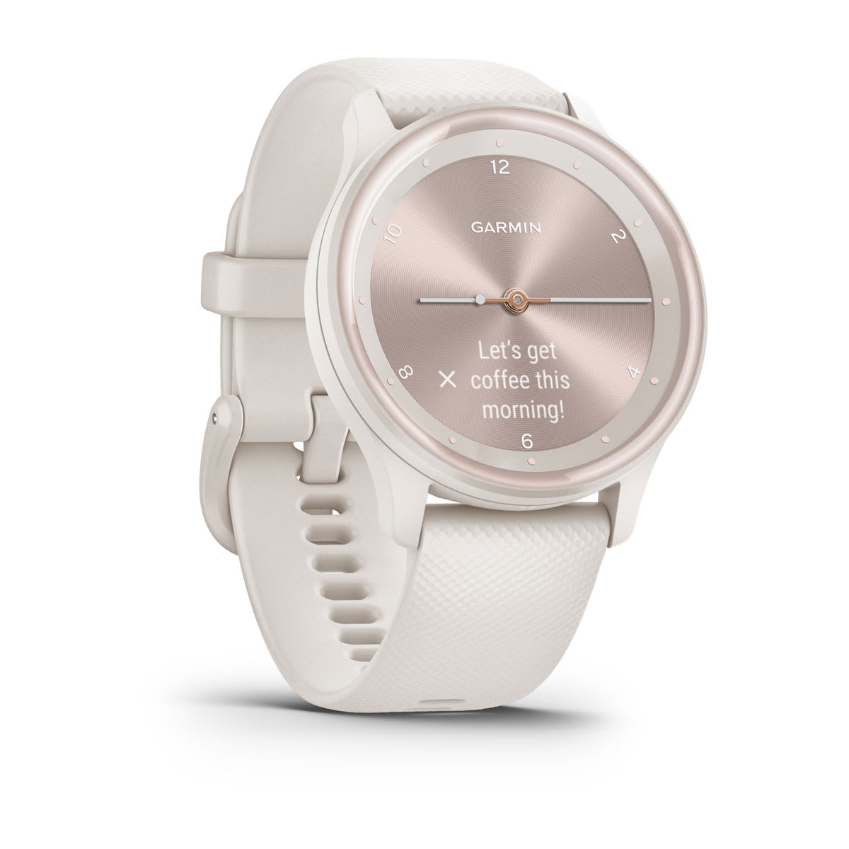vívomove® Sport Ivory Case and Silicone Band with Peach Gold Accents