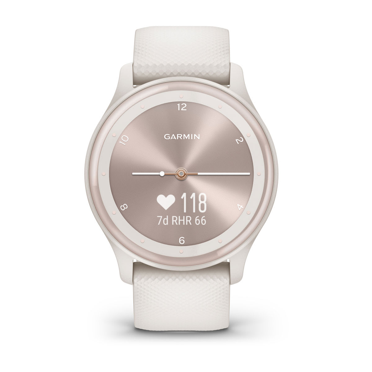 vívomove® Sport Ivory Case and Silicone Band with Peach Gold Accents
