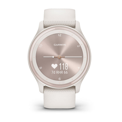 vívomove® Sport Ivory Case and Silicone Band with Peach Gold Accents