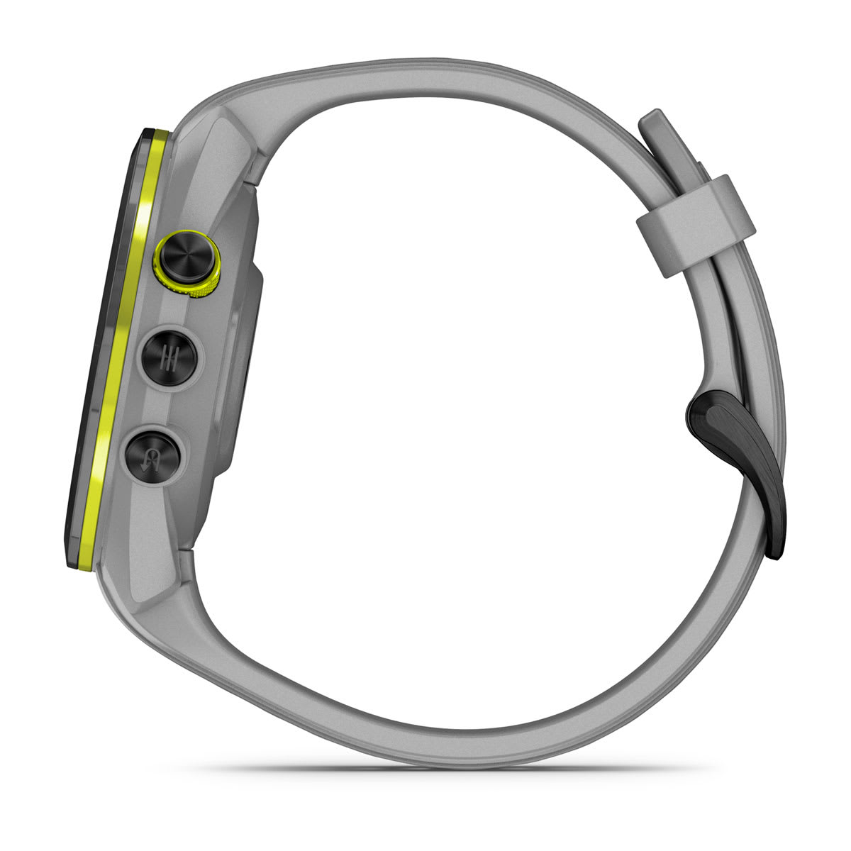 Approach® S70 - 42 mm Black/Amp Yellow Ceramic Bezel with Powder Gray Silicone Band